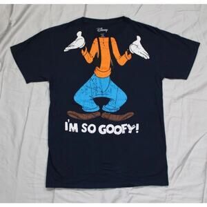 Disney Shirt Blue Men's Size Large “Im So Goofy” Short Sleeve